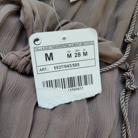 Zara Woman Chiffon Bohemian Sheath Dress - Picture 10 of 10